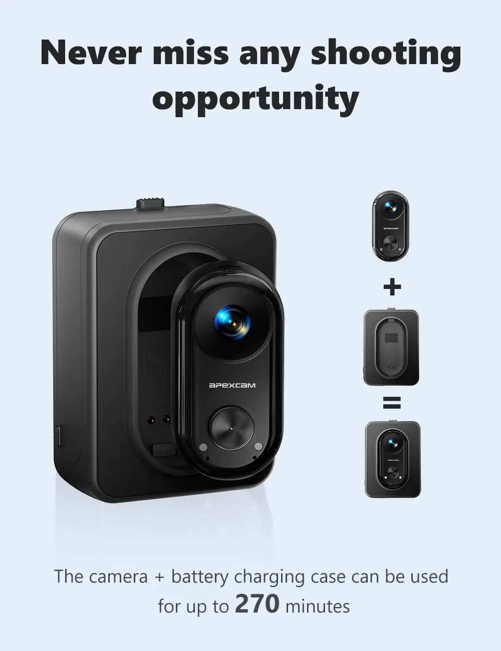 4K Mini POV Action Camera, Portable Wearable Thumb Body Cam, WiFi EIS 30M Waterproof Underwater, Hands-Free Audio Recording with Magnetic Mount for Vlogging Motorcycling view 6