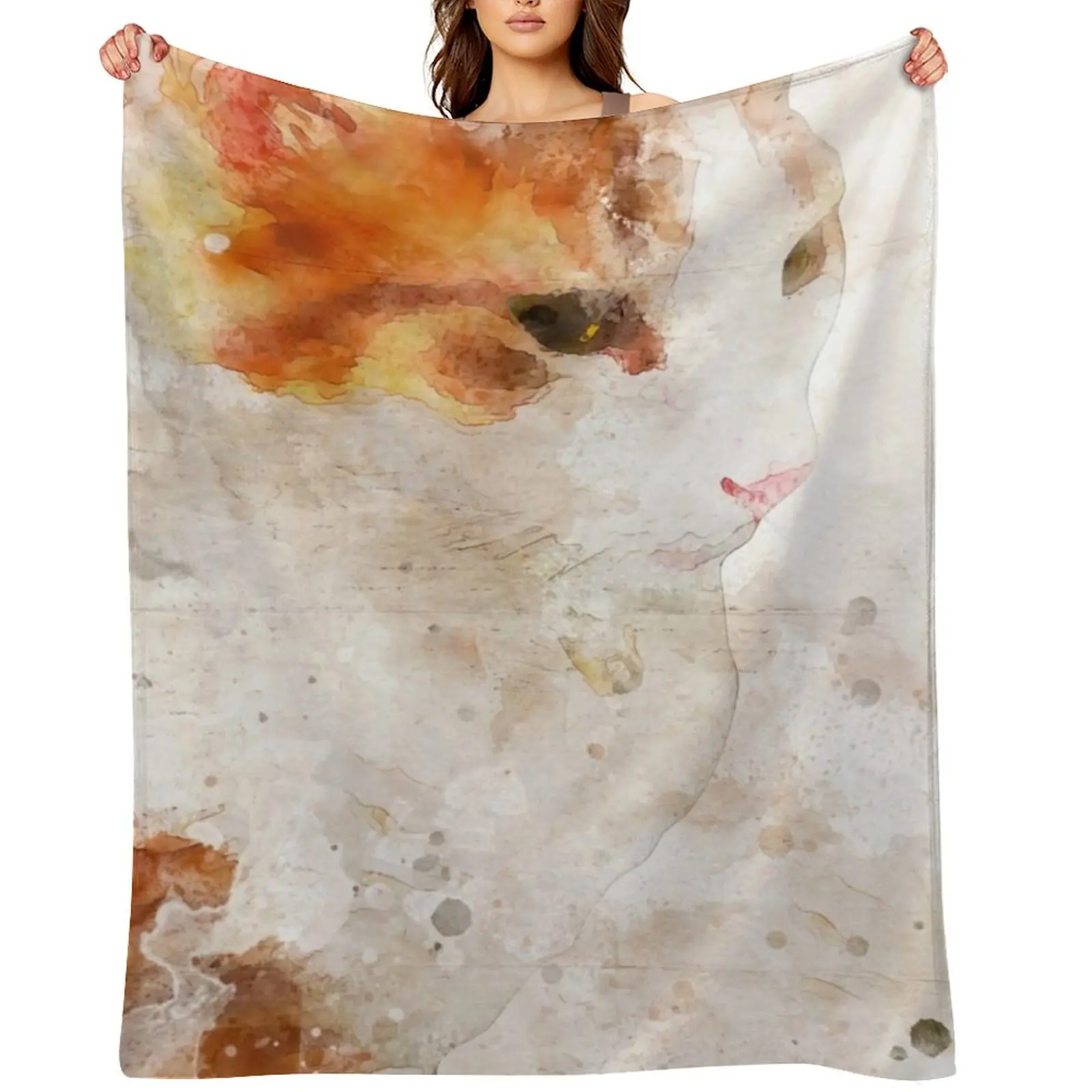 

Ginger cat watercolor Throw Blanket For Decorative Sofa wednesday Sofa Blankets