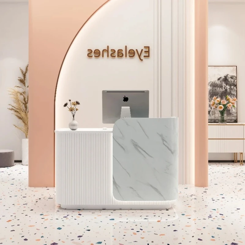 

Delicacy StorageBar Counter Cabinet Modern Aesthetic Elegant Shop Reception Desks Checkout Luxury Mostrador Commercial Furniture