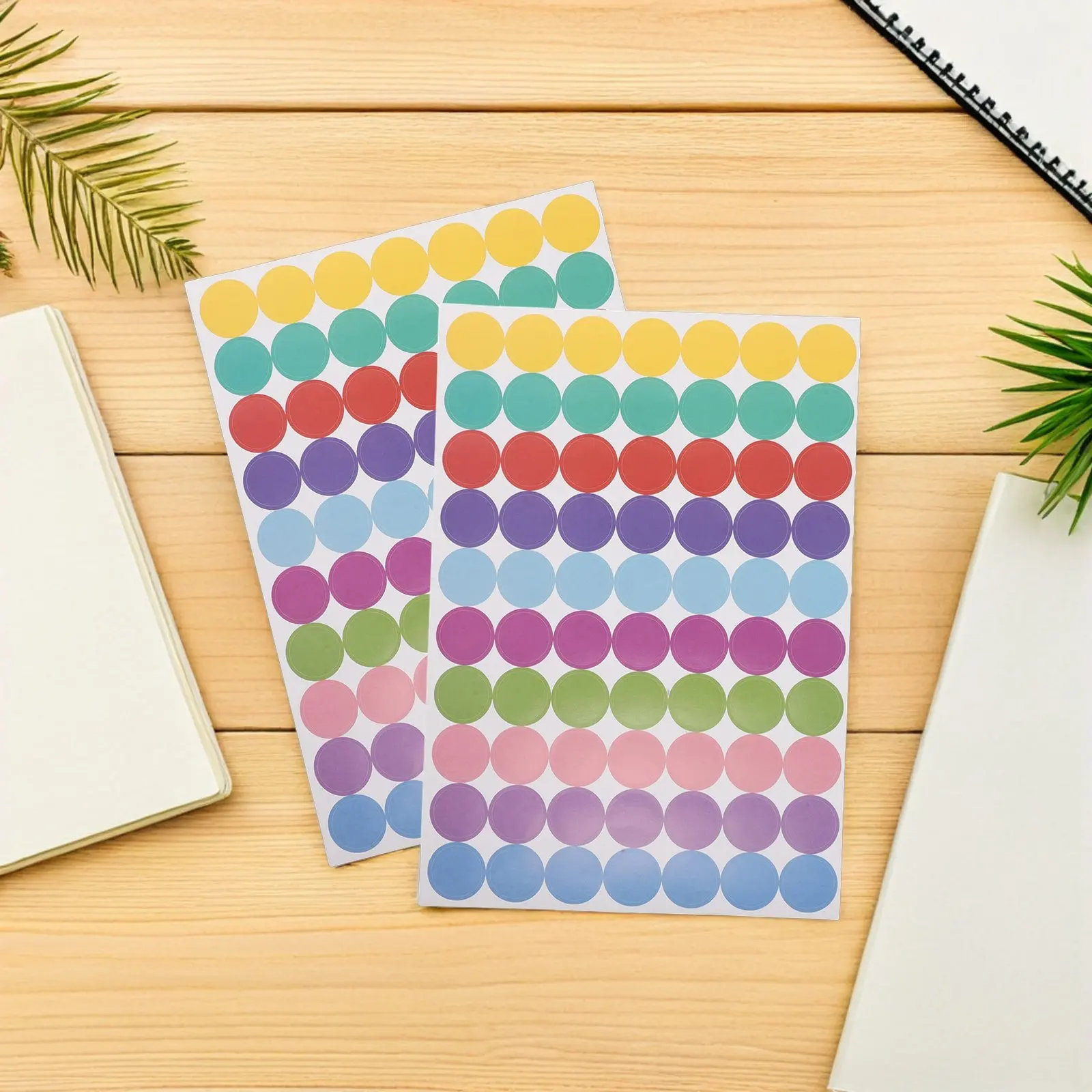 20Sheets Circle Dot Stickers 10 Assorted Colors Removable Self Adhesive Color Coding Labels for Planners Office School Crafts