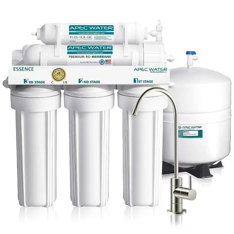 Apec Watersystemen Roes-50 Essence Series Top-Tier 5-Traps Wqa Gecertificeerd Ultra Veilig Omgekeerde Osmose Drinkwaterfiltersysteem