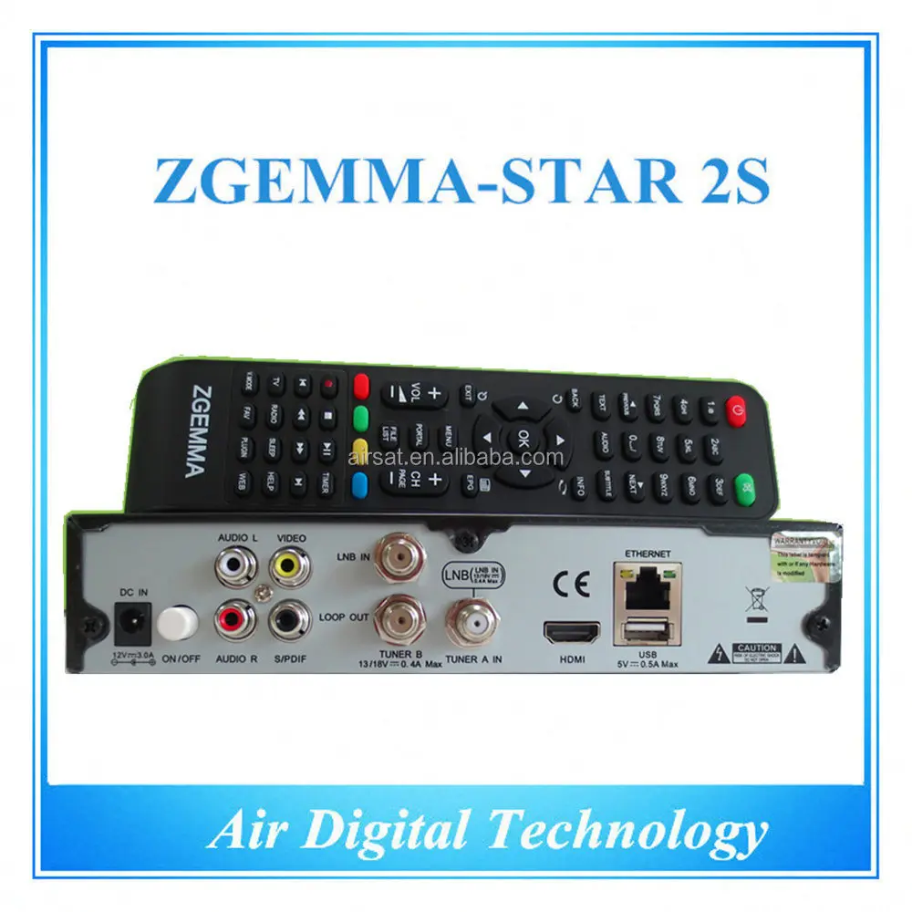 HD-декодер спутникового телевидения Zgemma-Star 2S, двойной тюнер HD DVB S DVB S2, спутниковое телевидение, медиаплеер