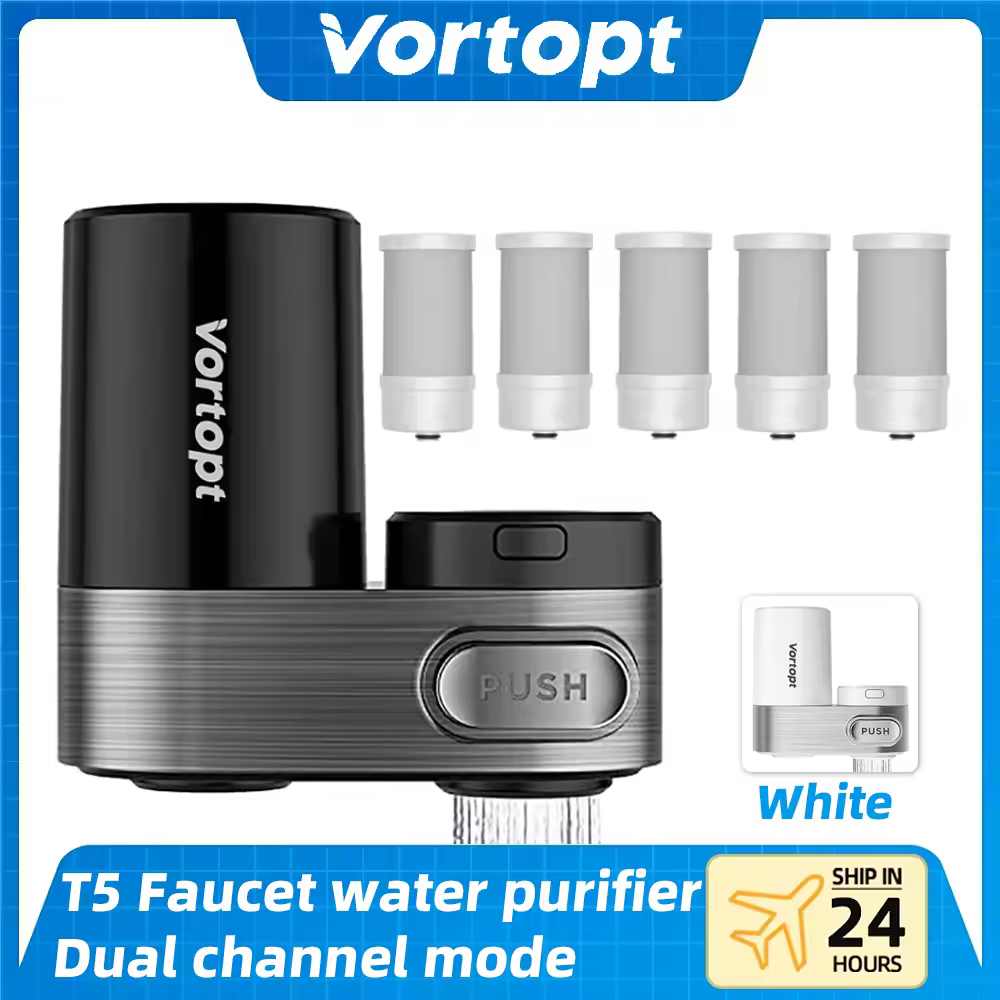 Vortopt Faucet Mount Tap for Sink Drinking 350 Gallons Water Purifier 5 Filters for Water Filtration System Faucet Water Filter