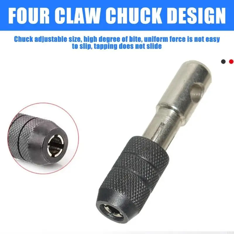 3-6mm T Shaped Tap Wrenches Set with 5 Hand Tap Tapping Screwdriver Wrenches for 3-8 Threading Tasks