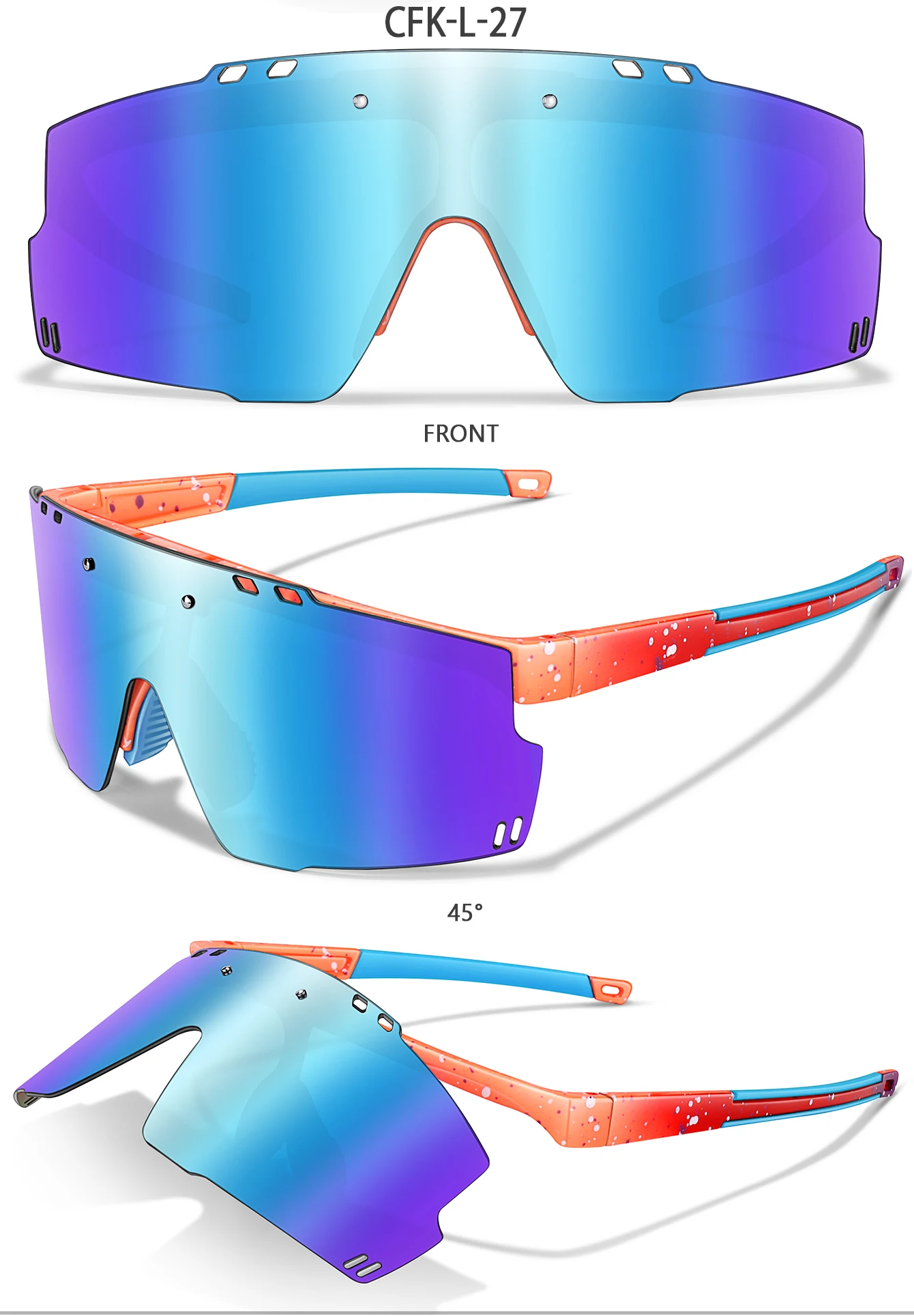 Flip Auf Sonnenbrille Winddicht Brillen Männer Frauen Outdoor Sport Radfahren Laufen Reiten Party MTB Fahrrad Brille UV400 – Detail 13