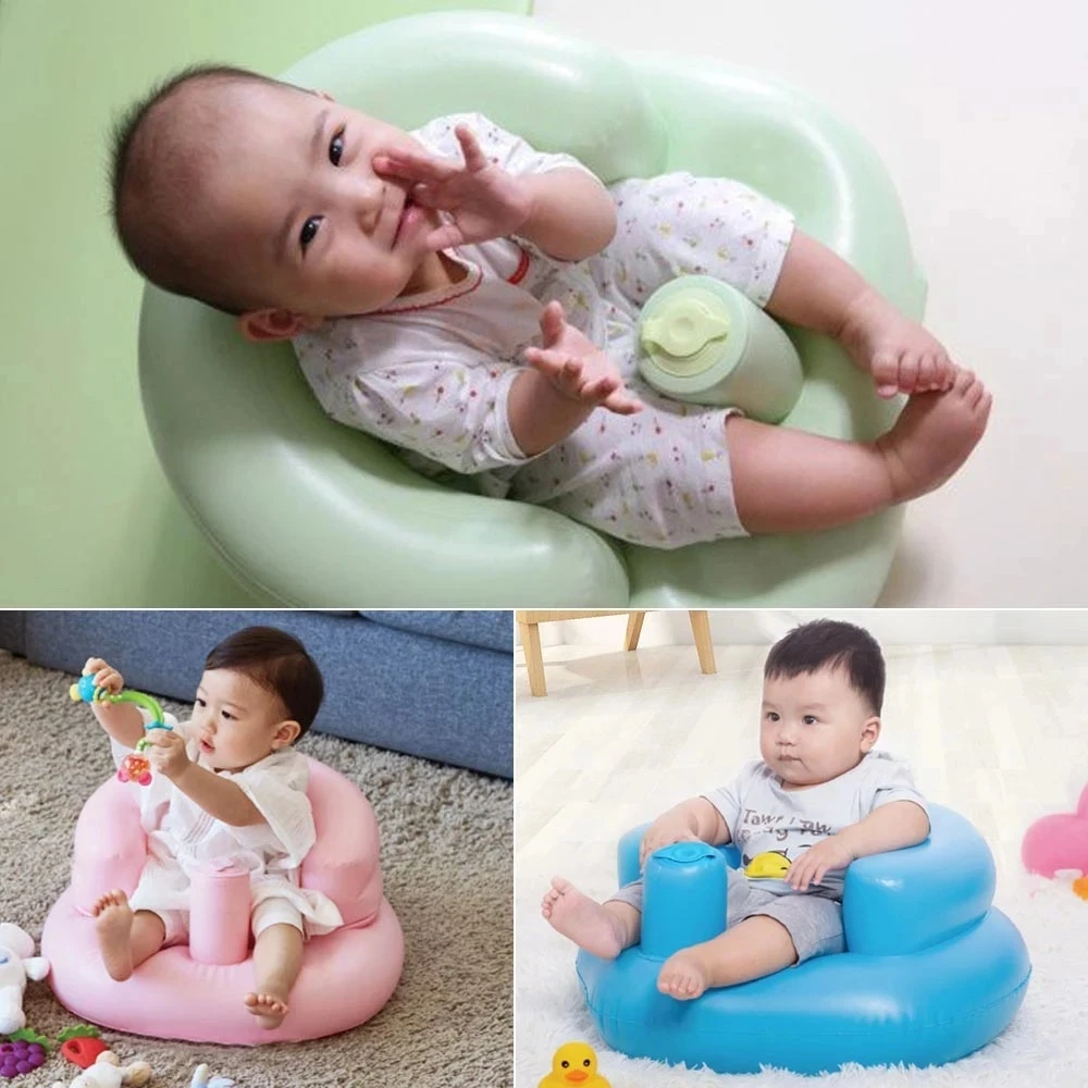 Inflatable Baby Seat Sofa Bathroom Stool Baby Resting Armchair Baby Feeding Dining Chair Learning Sitting Seats