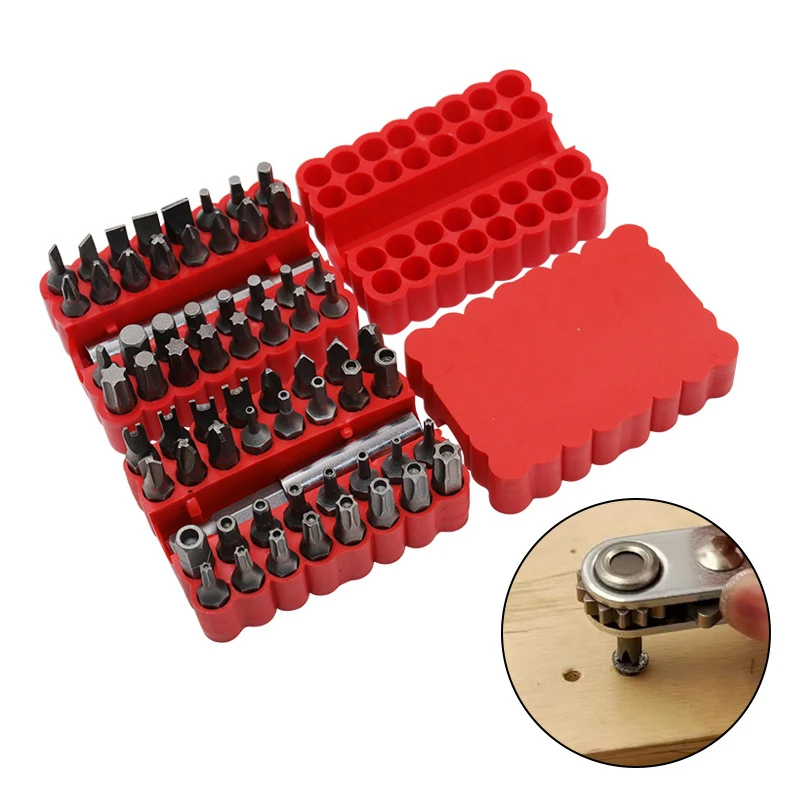 33Pieces Screwdriver Bit Set Extension Bit Holder Quick Release Bit Holder Electric Screwdriver Bit Accessories Woodworking Tool
