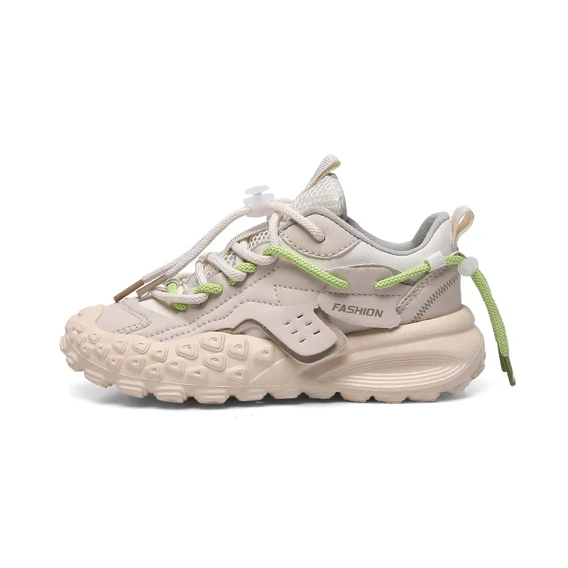 

Board Shoes Kids Sneakers Thick Sole Shock Absorption Leather Running Shoes Boys Girls Trainers Sports Casual Children Footwear