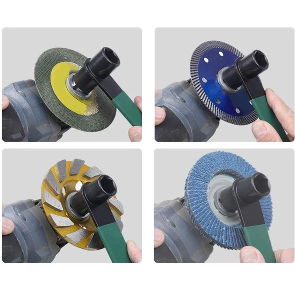 Four-Claw Adjustment Wrench for Angle Grinder Plates with Enlarged Handle and 3 Pressure Plates for Better Leverage