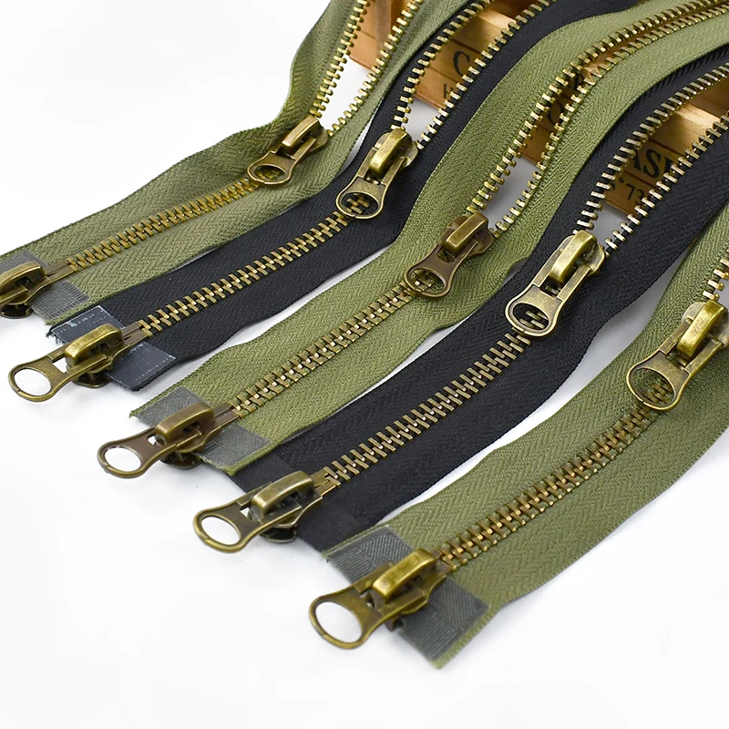 

8# Metal Zipper 12-25cm Close-End 70-120cm Double Slider Open-End Zip Tent Down Jacket Replace Zips Repair Kit DIY Accessories