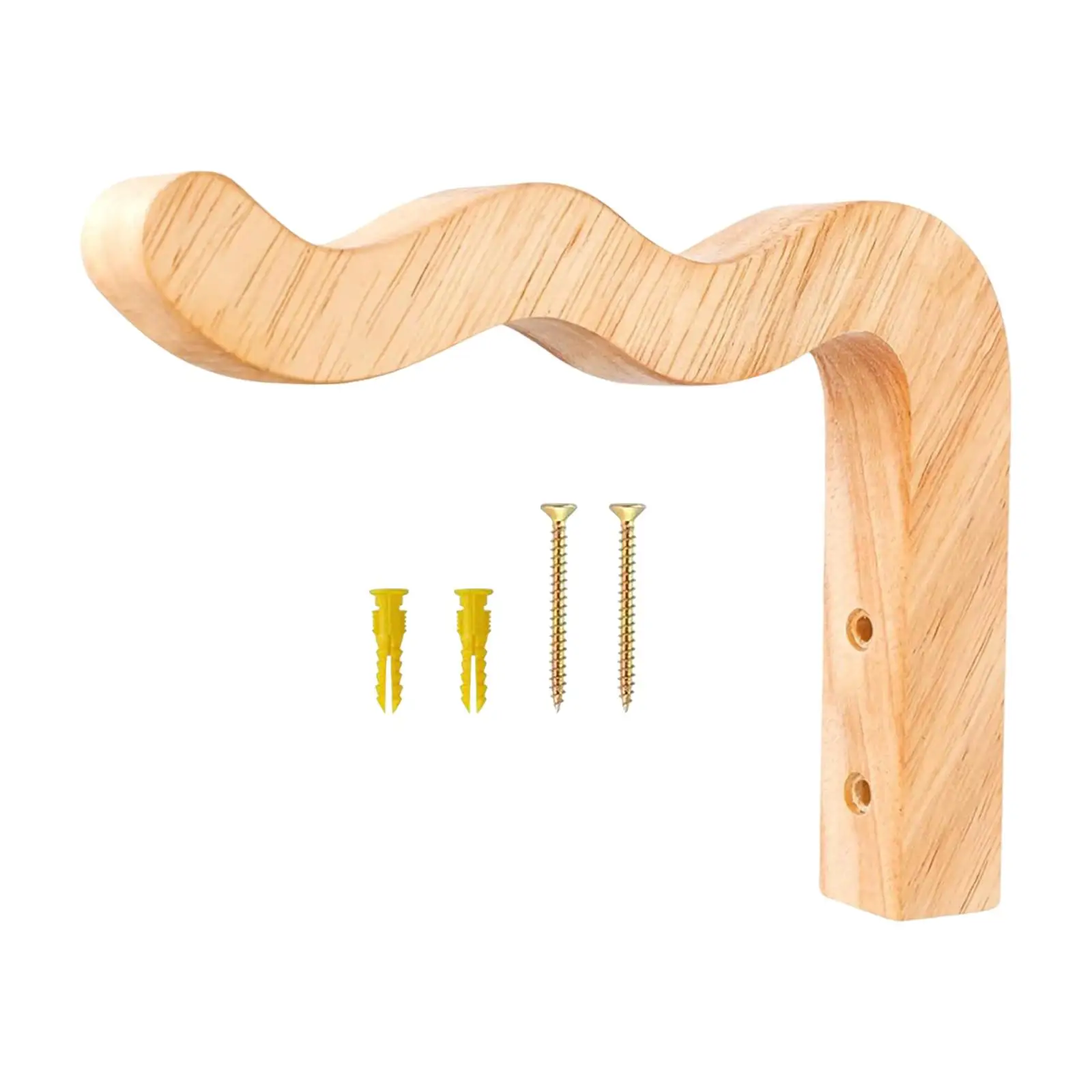 Holz-Pflanzenaufhänger Einfache Installation Wellenförmiger Wandhaken für Laternen, Blumentöpfe, Vogelhäuschen, Blumenkörbe und Hausdekoration