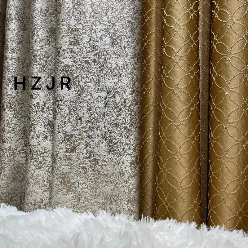 

Curtains for Living dining room bedroom Blackout luxury Custom Size European Embroidered Elegant thick Fashion chenille fabric