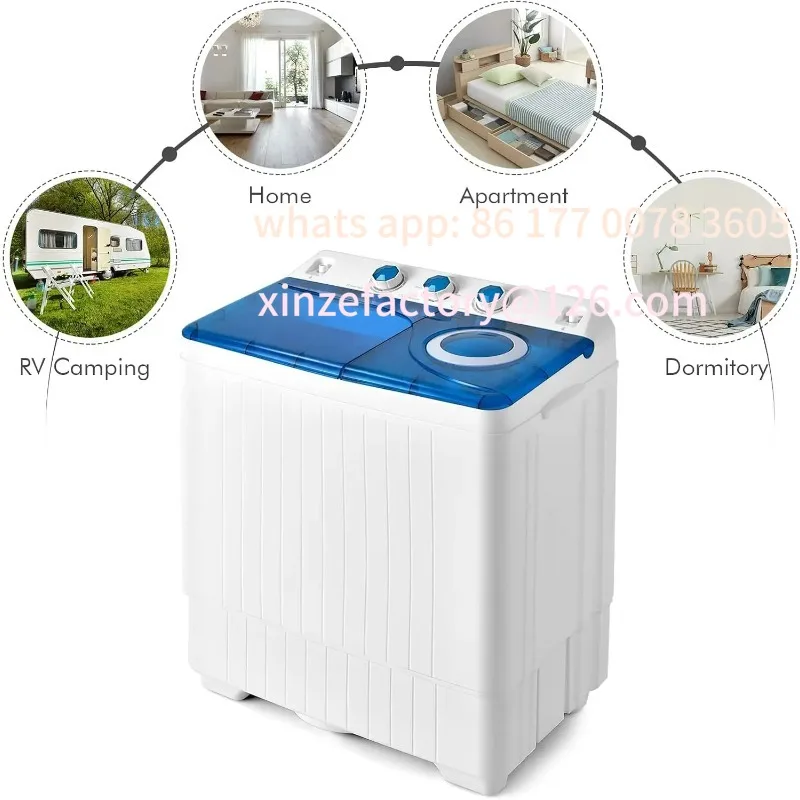 

Customizable double bucket large capacity semi-automaticPortable washer and dryer top load 9kg/13kg/15KG