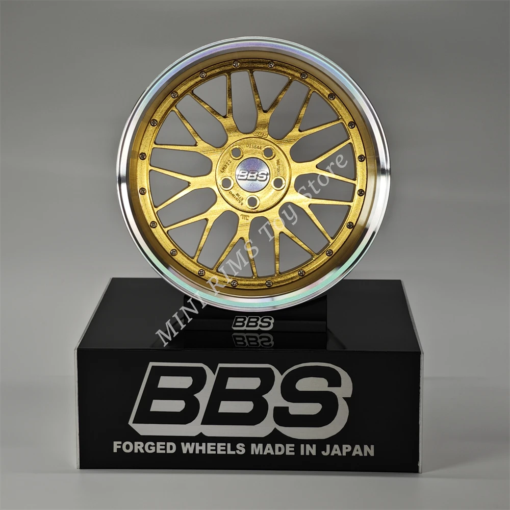 BBS LM Series Aluminum Forged Rims Modified Ornament RAYS Assembled Modified Toy Car Model Diecast Miniature Free Wheels Gift