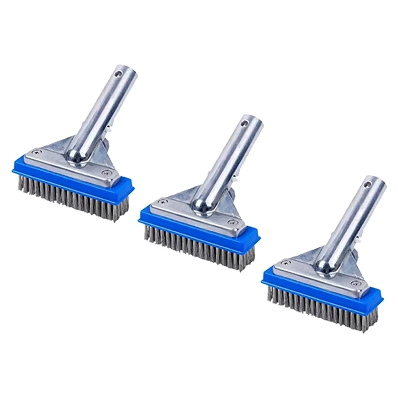 

3X Swimming Pool Cleaning Brush Wire Brush Pool Bottom Wall Cleaning Brush Pool Cleaning Equipment