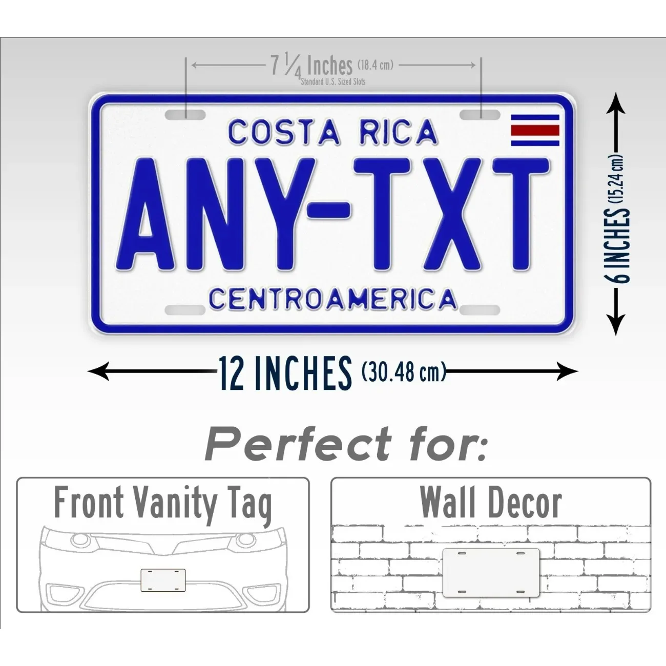 Costa Rica CentroAmerica Metal Sign, Dustproof Waterproof Home Wall Decor