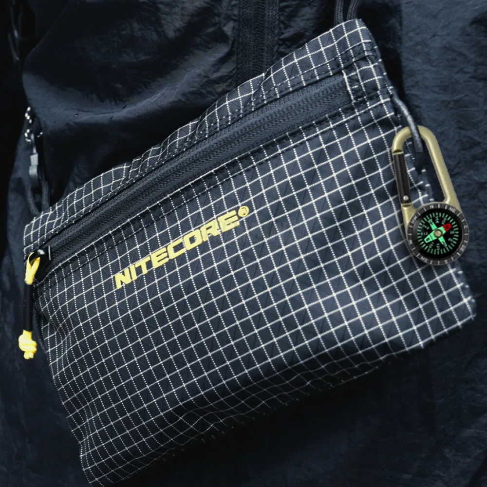 2025 NITECORE NPP01mini حقيبة كتف خارجية عبر الجسم بسعة 0.5 لتر 4.1 جرام حلقات مادة متينة خفيفة الوزن للغاية على كلا الجانبين