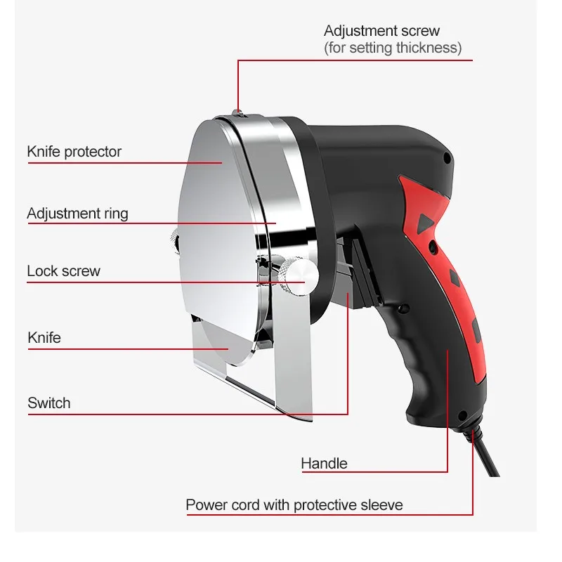 Roast Meat Slicer Commercial Electric Kebab Knife Shawarma Cutter Handheld BBQ Beaf Cutting Machine Gyro Knife