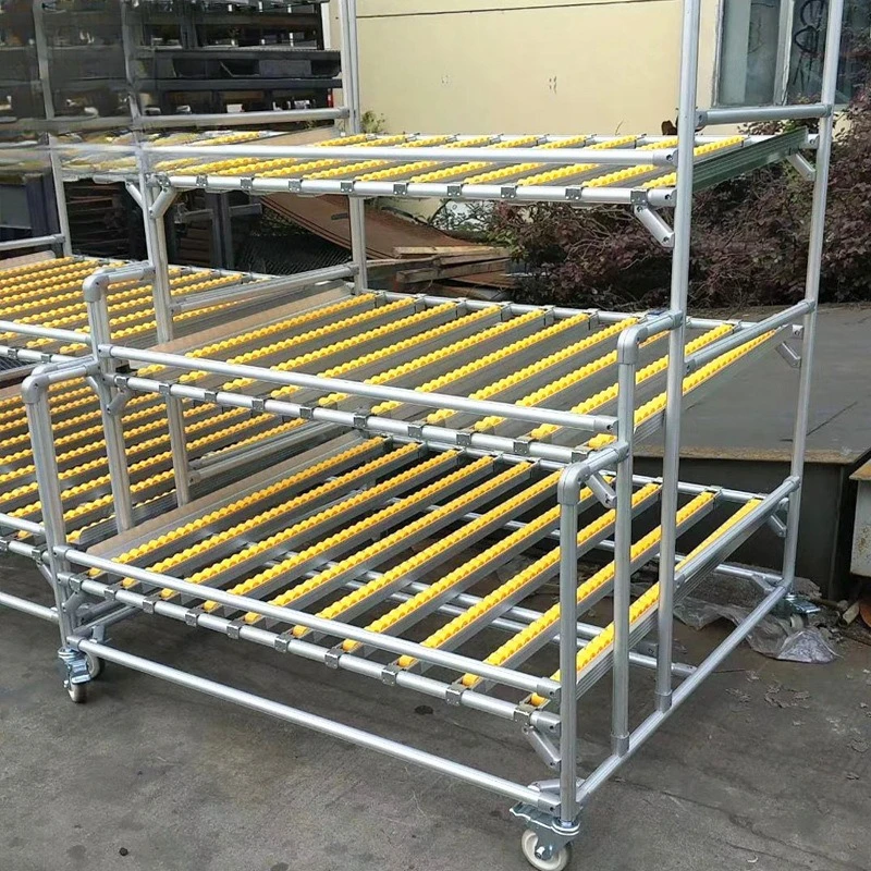Wire rod fluent shelves, warehouse workshop heavy metal wire fluent shelves