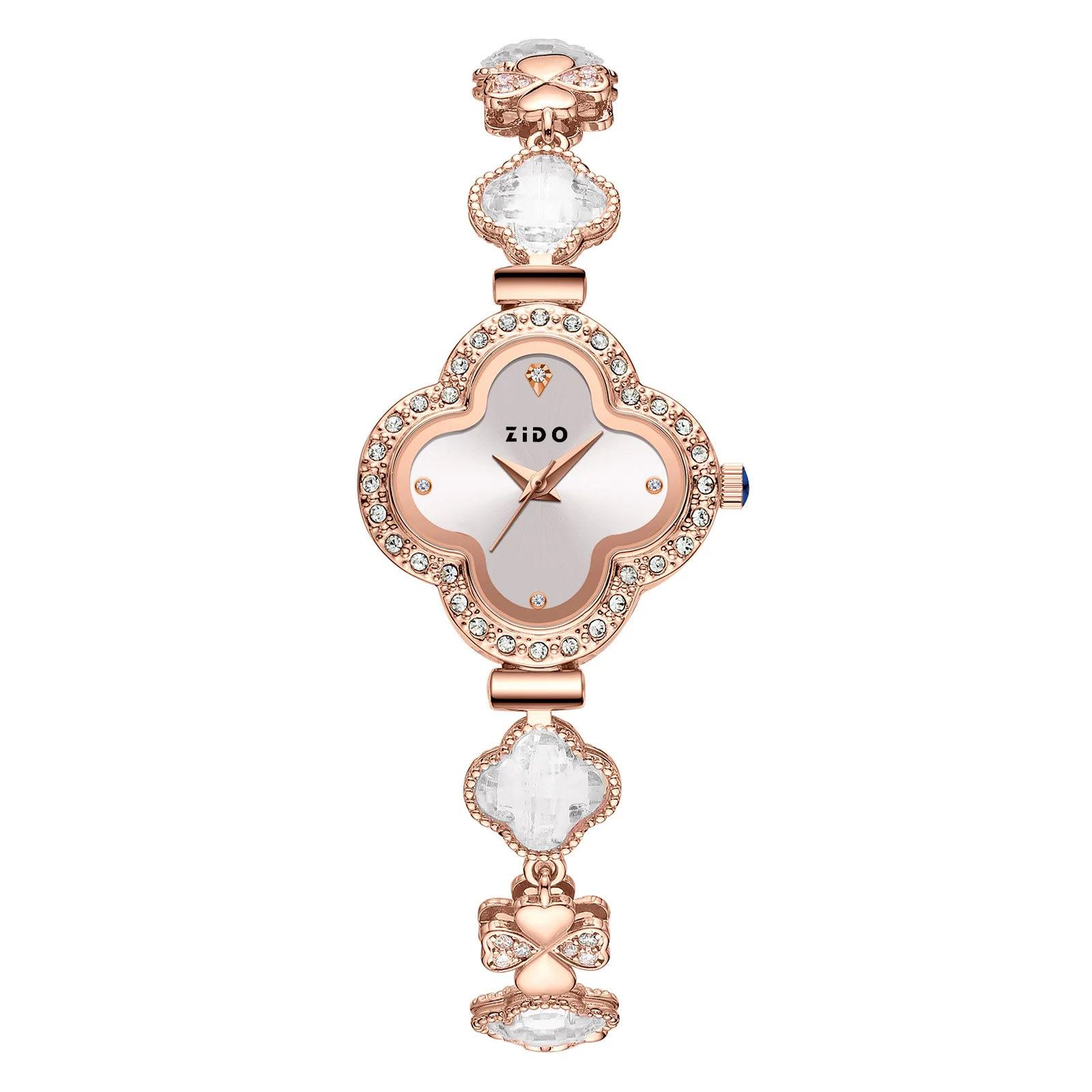 أربع أوراق البرسيم موضة الماس ساعة نسائية ZIDO العلامة التجارية الفاخرة مقاوم للماء كوارتز السيدات سوار ساعة معصم هدايا عالية الجودة