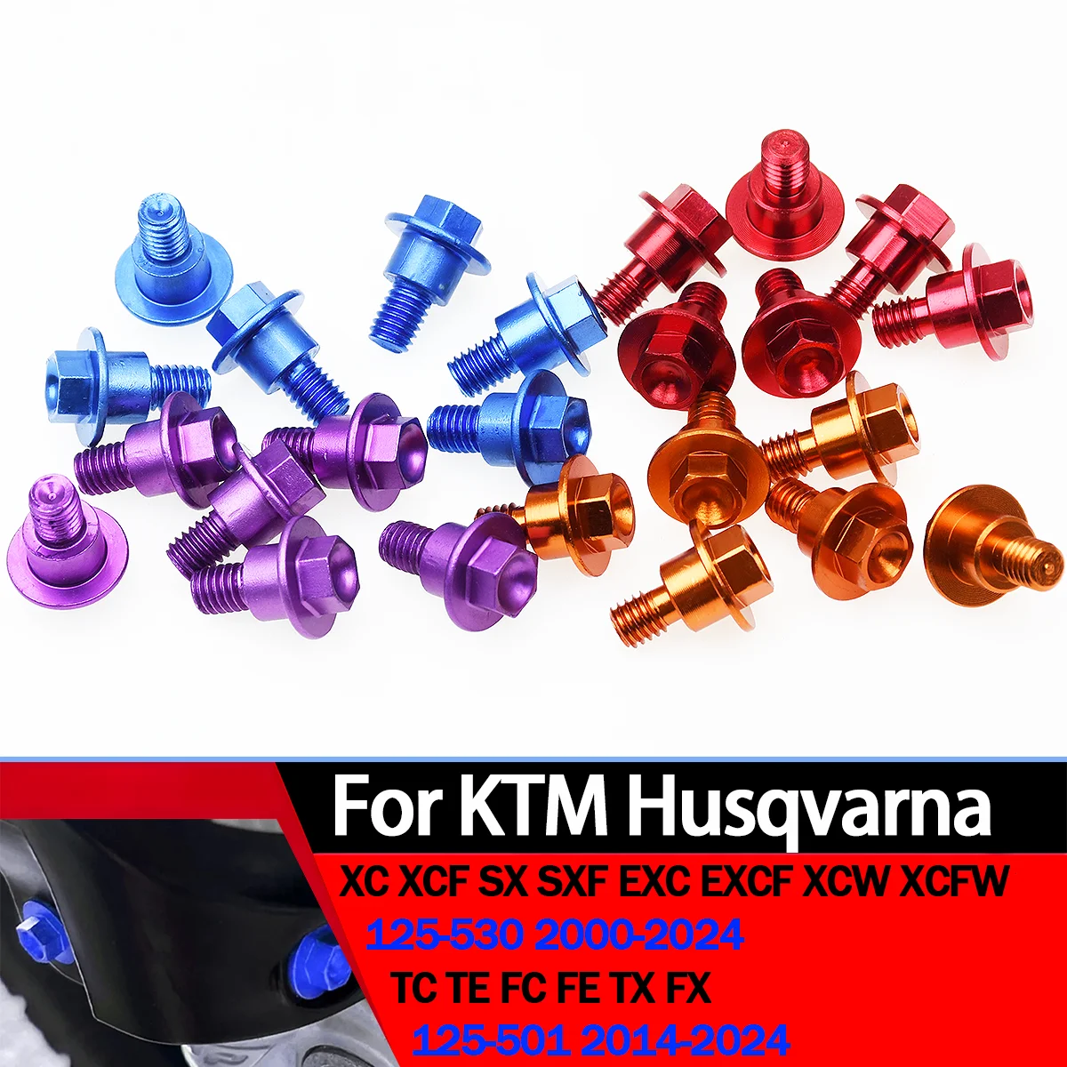 Motorcycle Screws Fork Guard Bolt For KTM Husqvarna GasGas Yamaha YZ 65 85 125 250 250F 450F 125X 250X 250FX 450FX WR250F WR450F