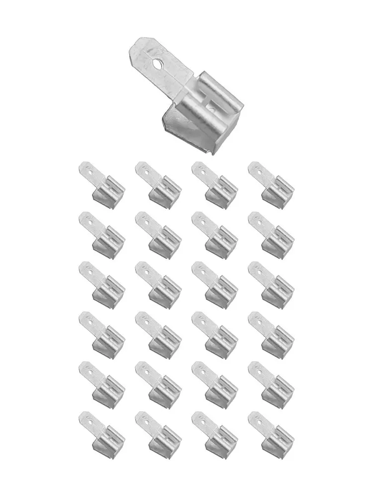 25-100PCS Double Piggyback For Spade Connector 1/4 Inch Tinned Copper Male Female Quick Disconnect Adapter For Auto Marine