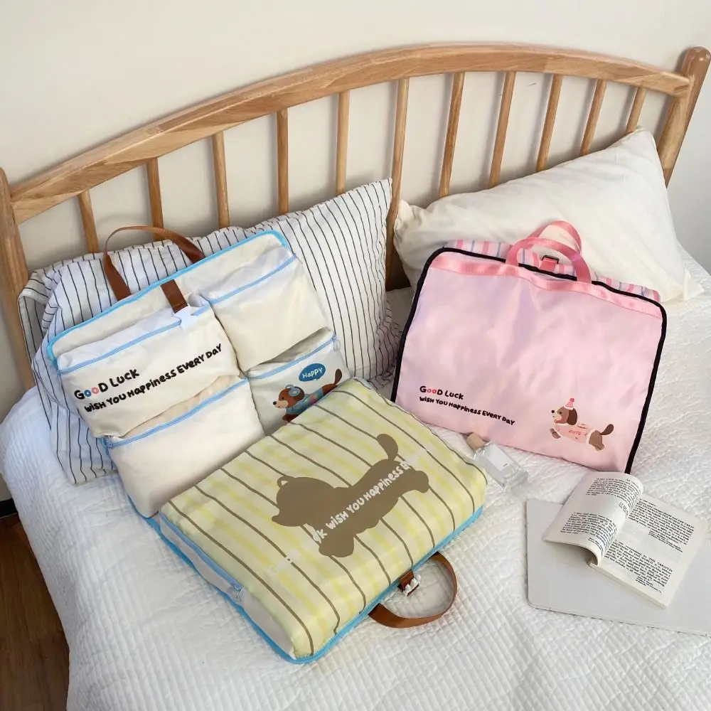 

Large Capacity Travel Storage Bag Lightweight Hanging Luggage Organizing Bag with Handle Divided Storage Handheld Sorage Bag