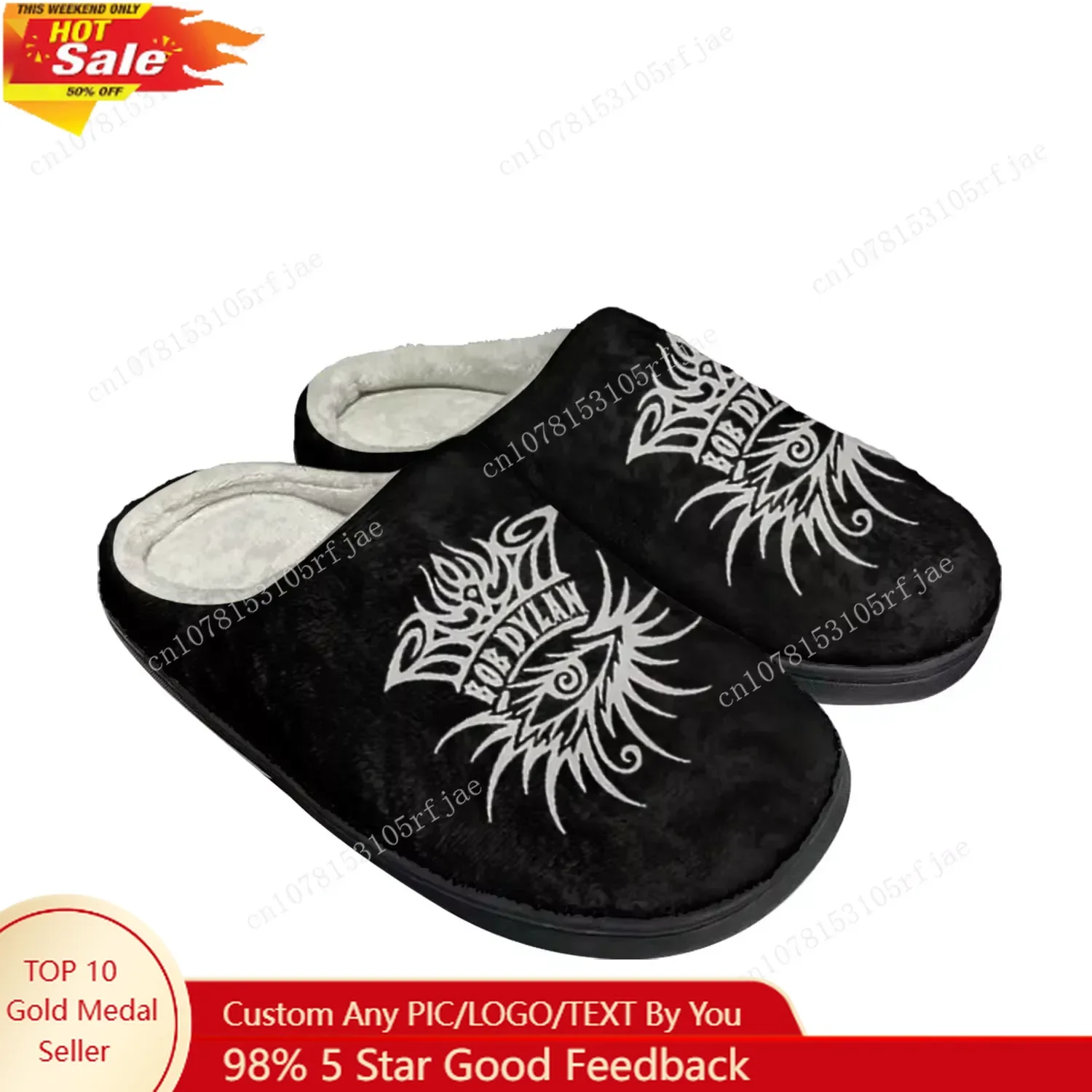 

Bob Dylan Rock Singer Songwriter Home Cotton Custom Slippers Mens Womens Sandals Plush Bedroom Keep Warm Shoe Thermal Slipper