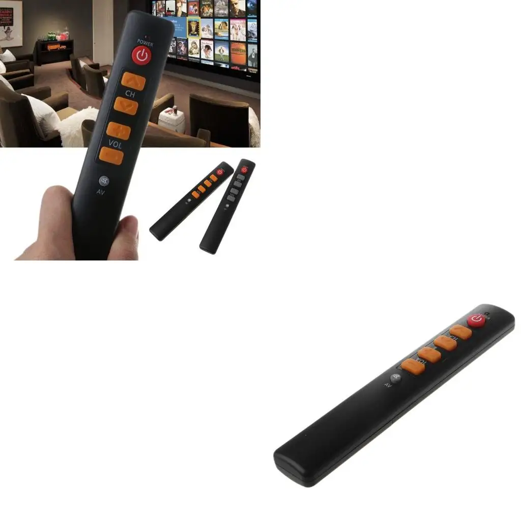  Home 6 Keys Compact and Clear Remote Controller Accessories Universal Remote