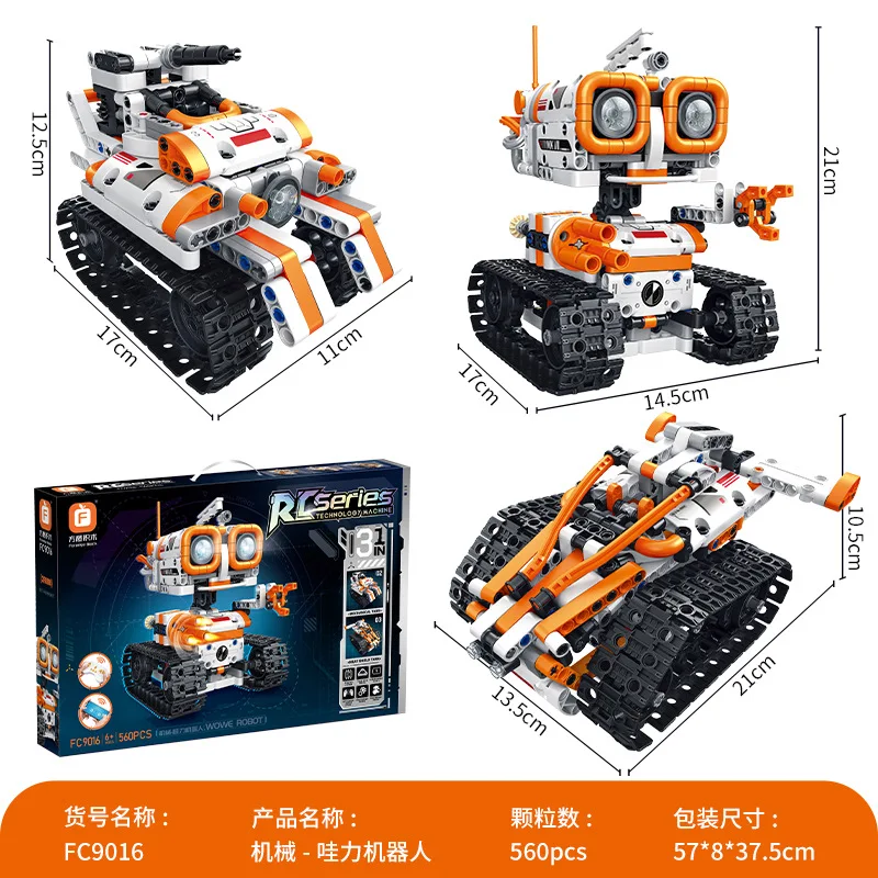 NEW 3in1 Robot Motorized High-tech APP RC Robot Motor Power Functions DIY Educational Building Block Model For Children Toy Gift