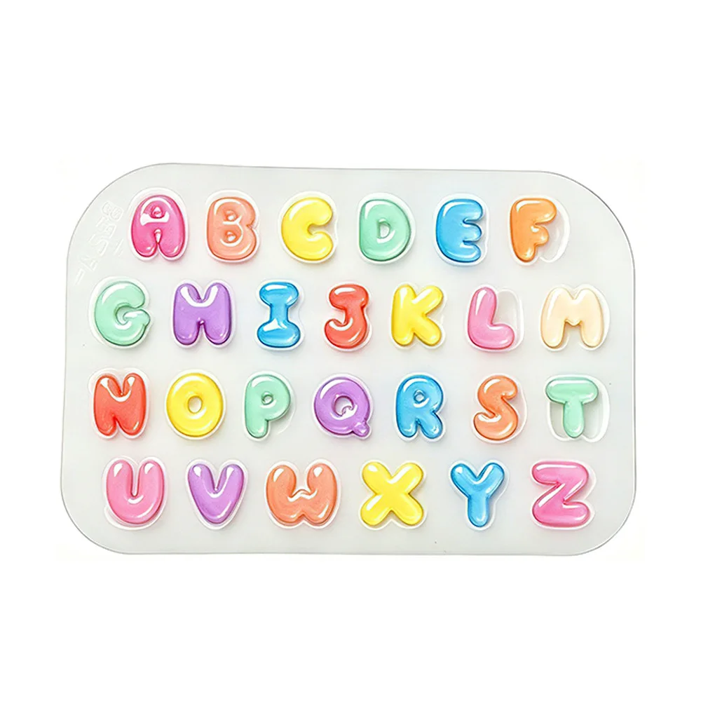 2Pcs Mini Letter Silicone Mold Cute Mini Alphabet A-Z Casting Kit DIY Candle Resin DIY Earring Necklace Pendant Jewelry Crafts