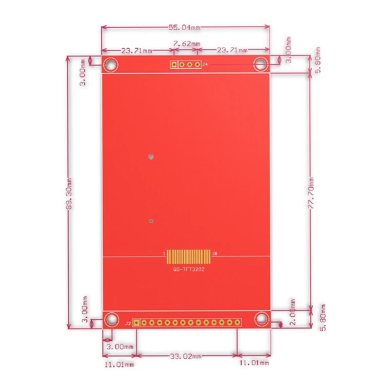 Envio Gratis SPI moduł 14 Pin 3.2 Cal 18P ILI9341 TFT LCD kolorowy ekran 4-przewodowy Port szeregowy Adapter 320x240