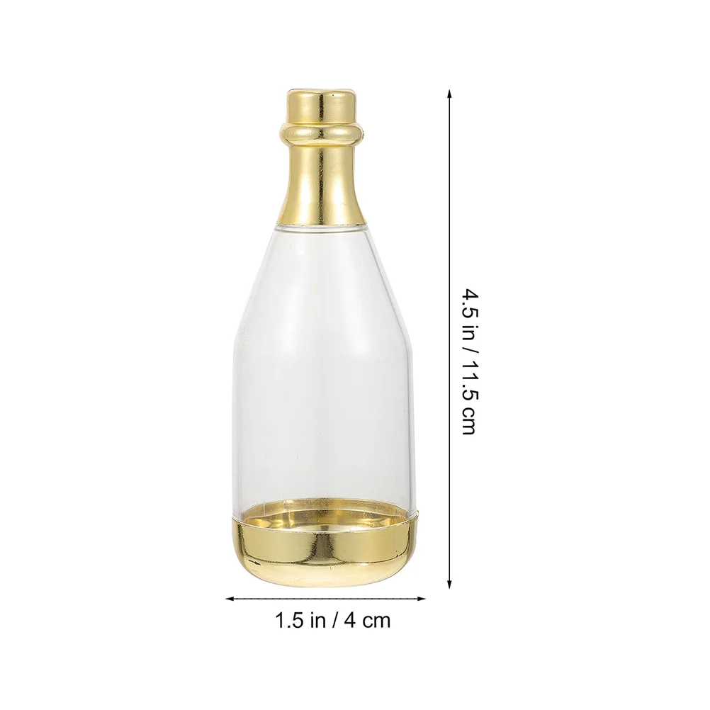 10pcs Champagne Bottle Shape Gift Packing Box Chocolates Candy Boxes for Wedding Baby Shower Birthday Christmas Party Decoration