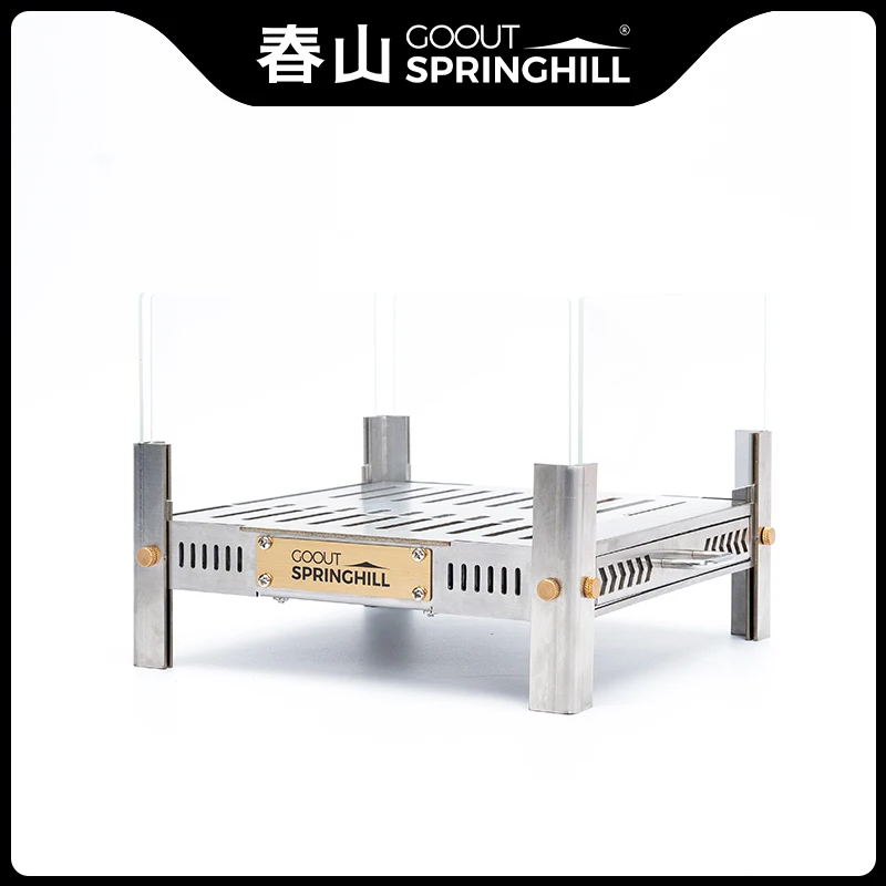 Goout Springhill Observation เตาผิงเตาแก้วทนความร้อนเปลวไฟดู Observation Deck เครื่องทําความร้อน MINI Tabletop Furnace