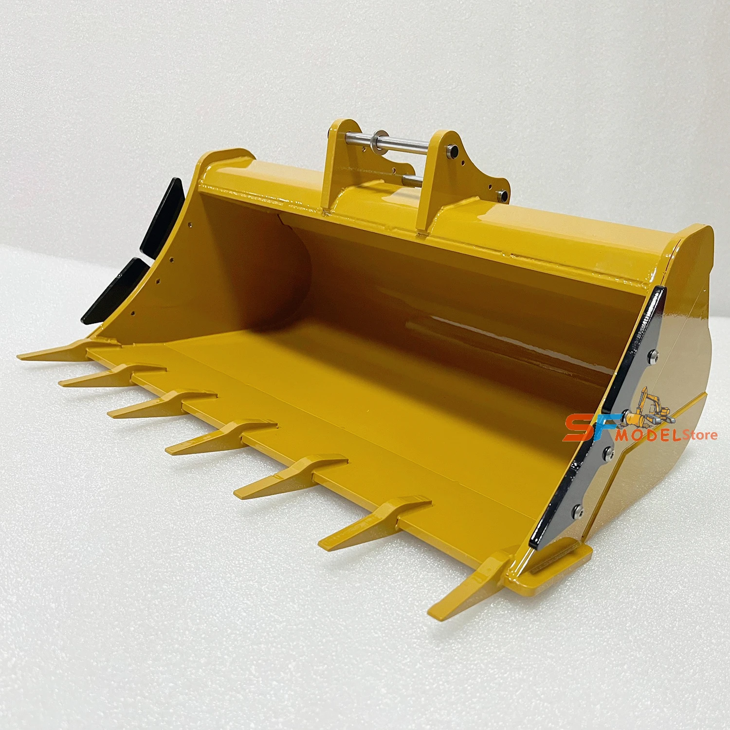 Balde de atualização de escavadeira rc 385cf, adequado para escavadeira hidráulica rc 1/8, balde de metal dedicado, acessórios de escavadeira de troca rápida