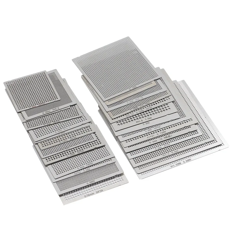 27Pcs /16pcs/10pcs BGA general template Universal Direct Heated Stencils For SMT SMD Chip Rpair and easy support