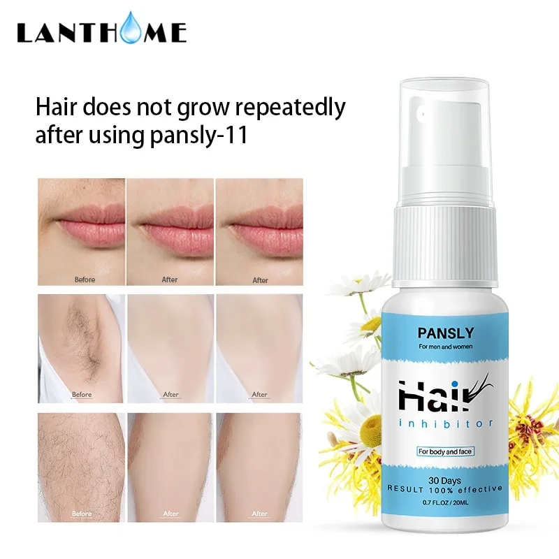 Depilatory Hair Removal Spray Cream Stop Hair Growth Inhibitor Treatment Spray Smooth Body Shrink Pores Skin Repair Essence Set