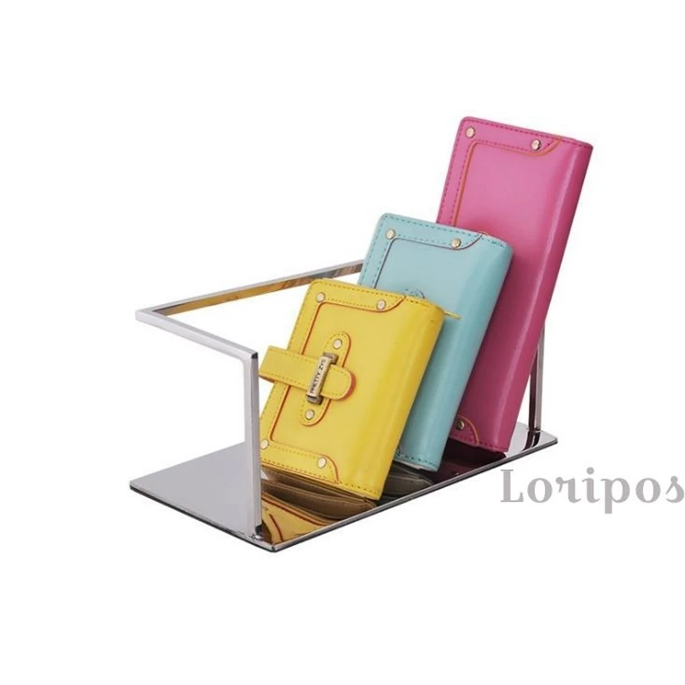 Desk Wallet Collection Desk Purse Storage Metal Wallet Display Stand Purse Display Tray Wallet Holdershelf Exhibition Rack Frame