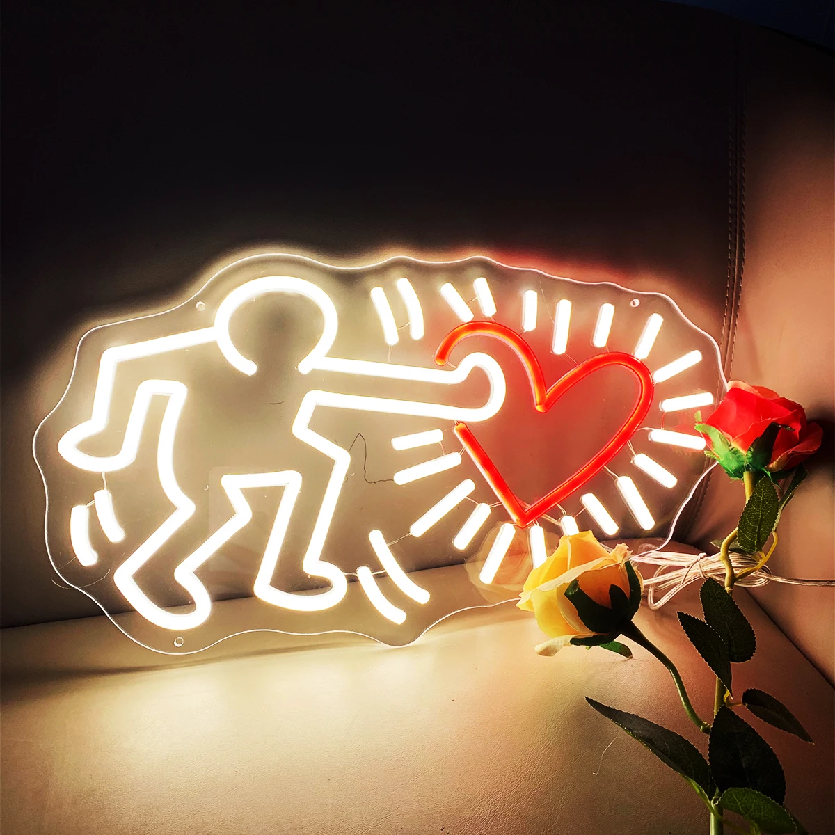 

Launch the Love Pose neon sign is Wall Decoration for Store Led neon lights Room Party Decor to the birthday party