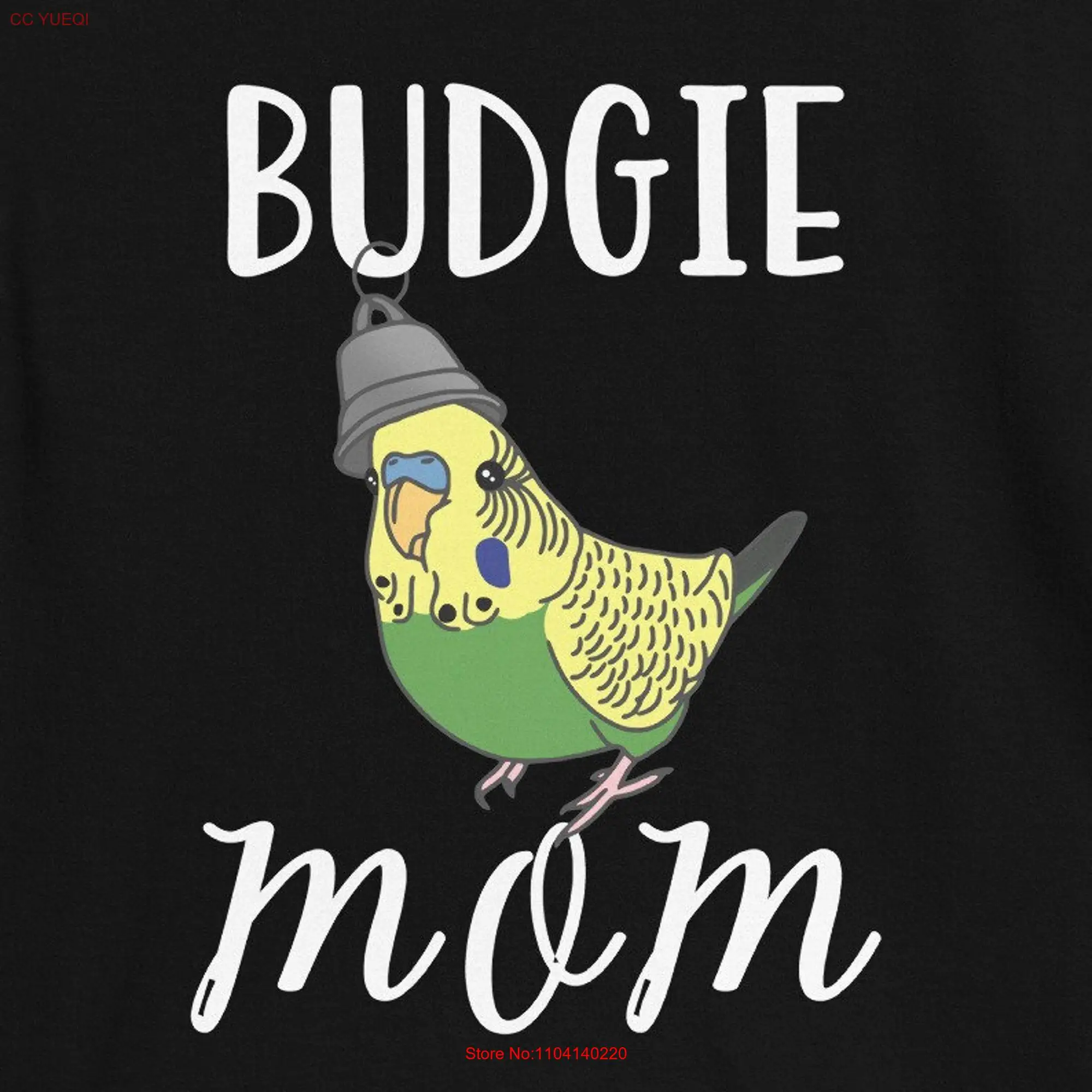 Зеленая футболка Budgie, Парашютная шляпа с колокольчиком, одежда с птичьими замерами, одежда Gren budgerigar, идея для подарка маме, длинный или короткий рукав