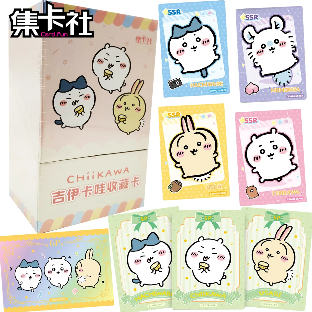 

Original Card.fun Chiikawa Collection Cards Usagi Hachiware Cute and Warm Daily Life Cartoon Anime Character Cards Children Gift