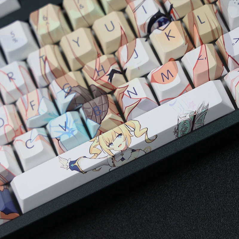 Genshin Impact Keycaps Game Character Barbara Keyboard Decoration Fans Otaku Game Player Cosplay Props Gifts Anime Keycap