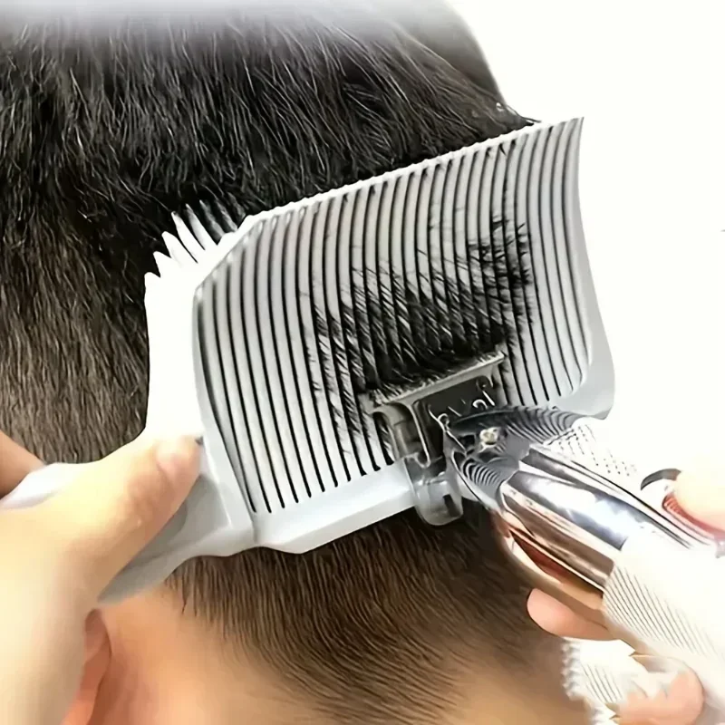 Hair Cutting Comb For Men Fading Comb Professional Barber Clipper Blending Flat Top Heat Resistant Fade Brush Salon Styling Tool