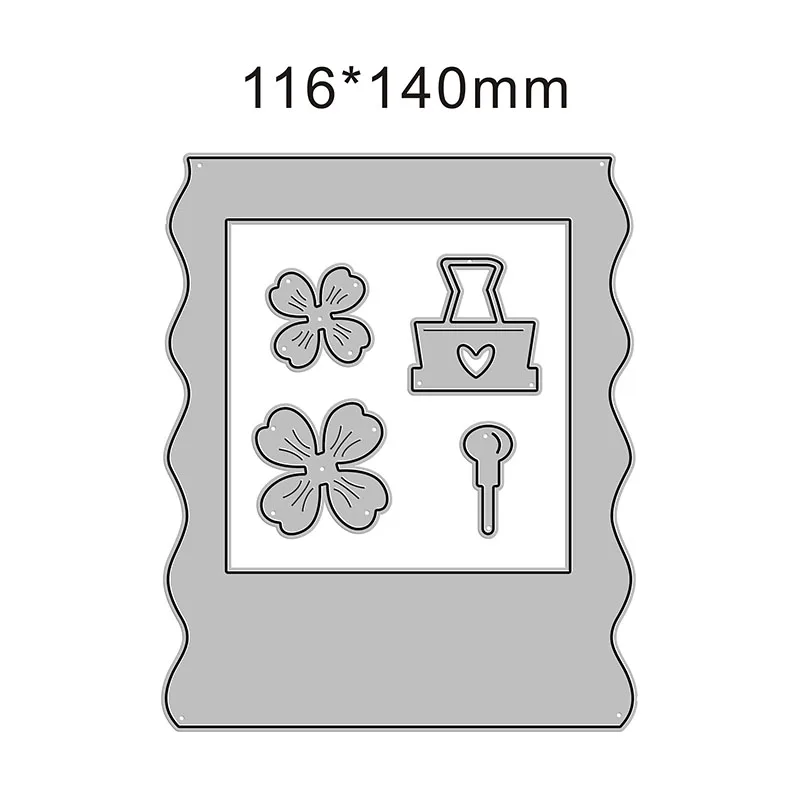2023 New Wave Frame Metal Cutting Mold For Paper Clipping Process And Card Printing, Embossing, And Colorless Stamps