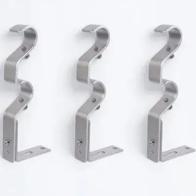 3 قطعة دعامات قضيب الستارة شديدة التحمل من الحديد للمنزل والمكتب والفندق رفوف عمود الستائر المنزلية البسيطة القابلة للتعديل