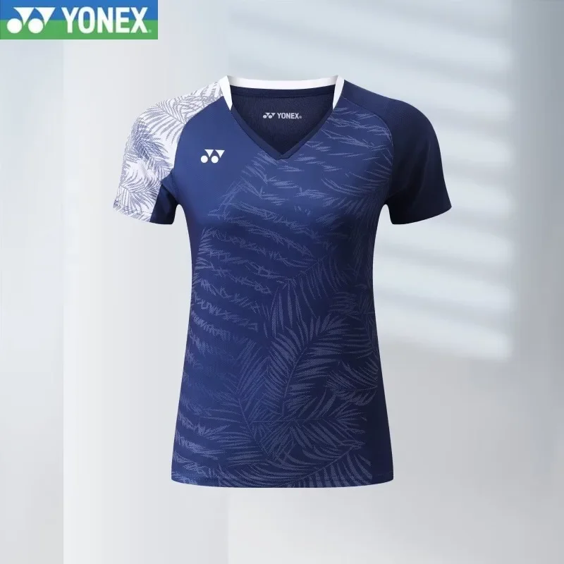 YONEX 2024 New Men's and Women's Badminton Clothes of The Same Style, Quick-drying Breathable Short-sleeved Top