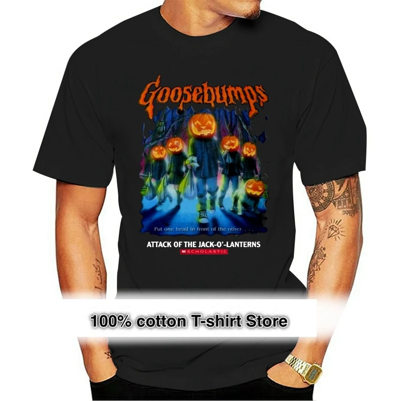 Goosebumps Attack of the Jack OLanterns Men T-Shirt Clothing  Cartoon t shirt men Unisex New Fashion tshirt free shipping top