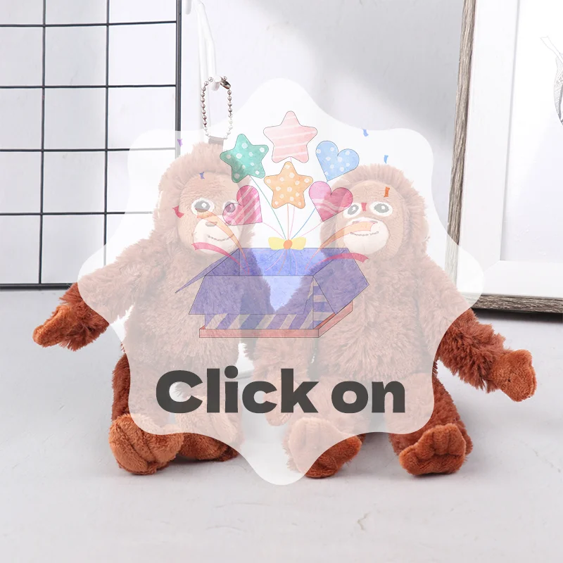 

Новая мультяшная горилла, плюшевая игрушка, подвеска в виде шимпанзе, обезьяны, мягкая кукла, брелок для ключей, рюкзак, автомобильная сумка, брелок для ключей, декор, подарок для ребенка