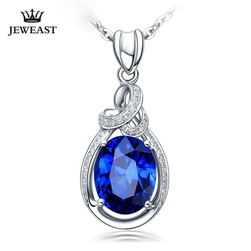 

Кулон из натурального танзанита из чистого золота 18 карат, настоящее AU 750, твердое золото, высококлассные модные классические вечерние ювелирные изделия, горячая распродажа, новинка 2025 г.