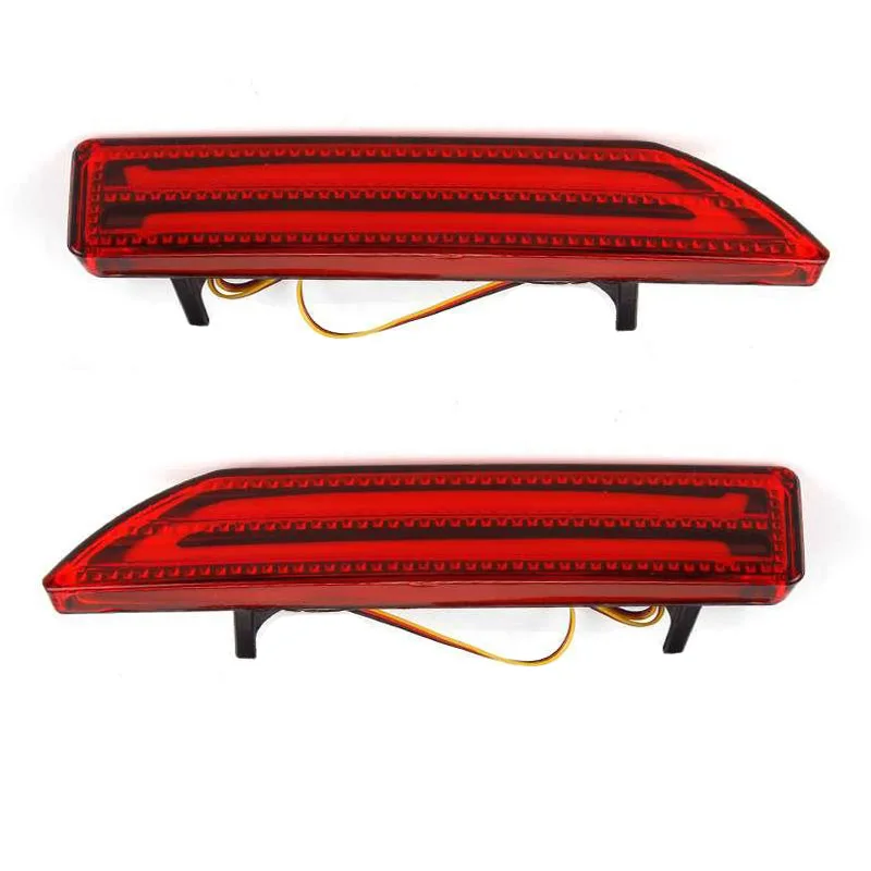 Car Rear Bumper Light Guide Strip with Driving Brake Dual Function Rear Lamp Tail Light for Honda CRV 2009 CITY 2013